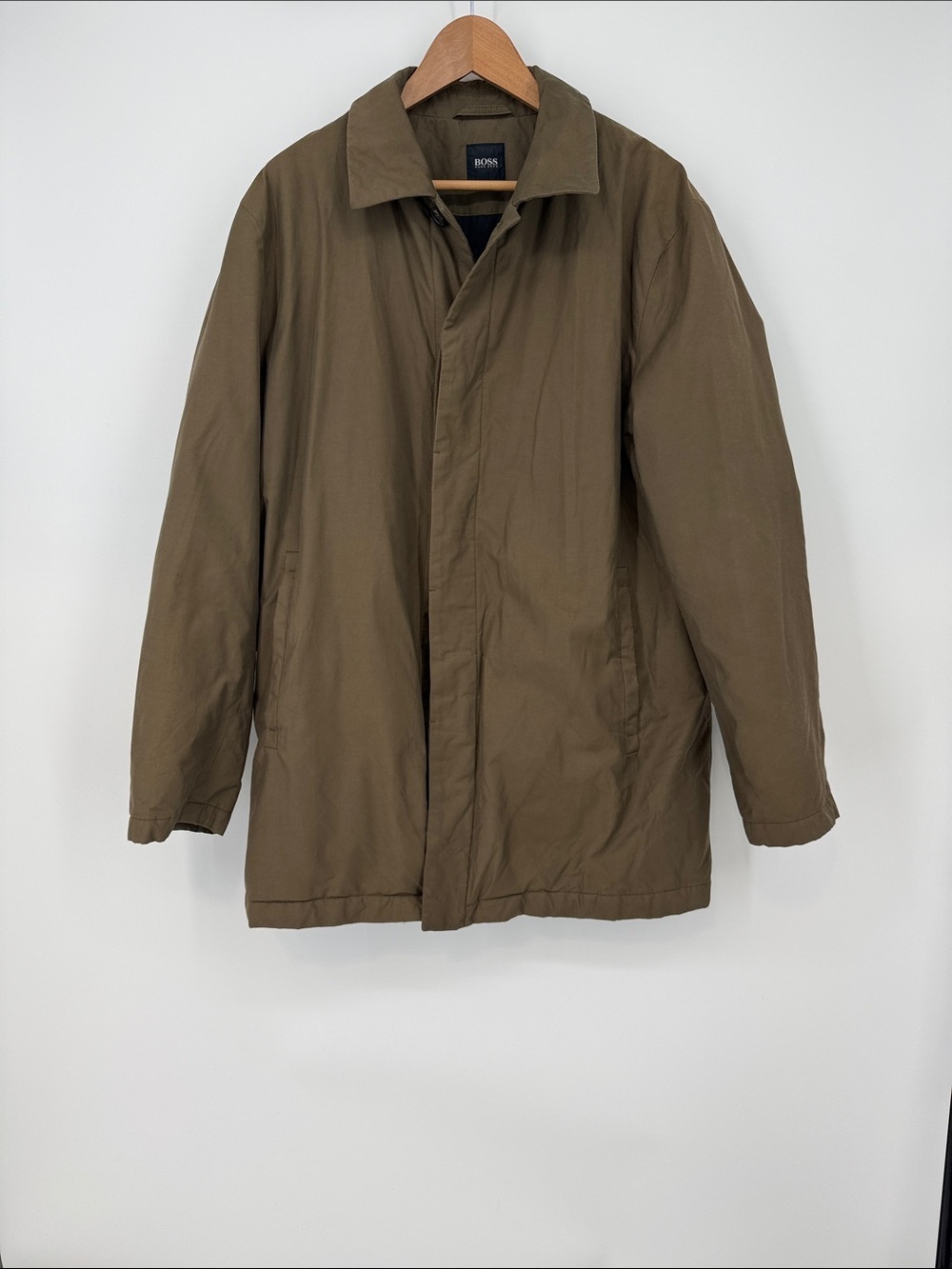 Hugo Boss Men's Olive 'Coaty' Trench Coat Size 54